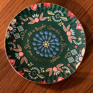Anthropologie Christmas Plate- Danielle Kroll - Making Spirits Bright 🎄